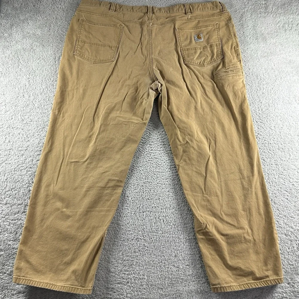 Carharrt Canvas Utility Pants Mens 46x30 (Fits 44x28) Relaxed Fit Brown Distress